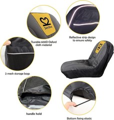 Universal Fit Heavy Duty Lawn Mower Seat Cover with Non-Slip Backing