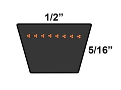 D&D DURA-PRIME A29.5 or 4L315 V-belt 1/2 x 31.5in Vbelt