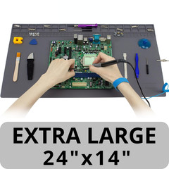 X-Large Silicone Soldering Mat BGA Gun Heat Resistant Solder Station Magnetic