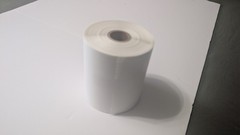 Blank White Adhesive Label Roll, Perforated, Adhesive, Blank, White, Label Roll