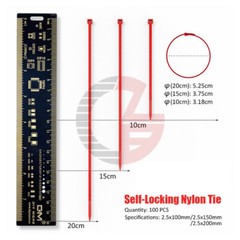 100-1000PCS 2.5mm 100 150 200 mm Self-locking Plastic Nylon Cable Ties Wire Zip.