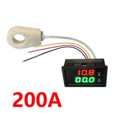 1/2x Hall Current Voltmeter Dual Digital Display DC 0-300V ± 50A/100A/200A/400A
