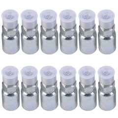 1/2″ Hose x 1/2″ NPTF Male Pipe Thread Hydraulic Hose End Crimp Fittings 12-Pack