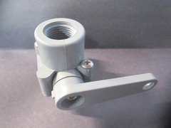 (2364990) 1/2″ x 1/2″ x 1/2″ FNPT 3-Way PVC Lever Ball Valve
