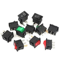 KCD1-101 2/3/4/6 Pin Rocker Power Button ON OFF Toggle Switch Black Red 250V 6A
