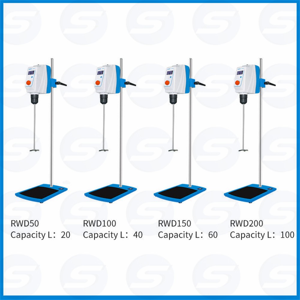 20L-100L Lab Overhead Stirrer Lab Mixer for Processing Chemicals LCD Core Motor