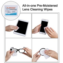 Pre-Moistened Lens Wipes ALIBEISS Screen for 100 Count (Pack of 1)