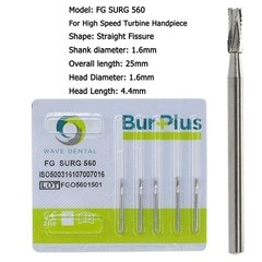 Wave Dental Burs Carbide Surgical High Speed FG SURG 557 558 701 702 703 Prima