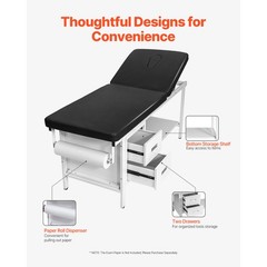 Uimoso Medical Exam Table with Storage Drawers and Shelf for Clinics