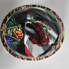 full brim hard hat custom hydro dipped IN MEXICAN ROOTS RAZA UNIDA USA PRIDE
