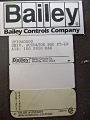 Bailey Controls Company UNIV. Actuator 800 FT-LB A5521AES
