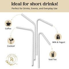 24 Hours Flex Paper Straws – (100pcs Paper Straws) 100% Biodegradable Ecofrie…