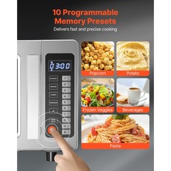 Uimoso Countertop Commercial Microwave Oven, 0.9 Cu. Ft, 1000W, with Safety Lock