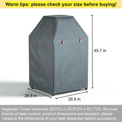 Kegerator Cover with 600D Waterproof Oxford Fabric for Protecting Outdoor or …