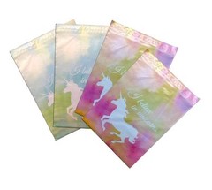 10″ x 13″ Pink and Blue Unicorn Poly Mailers -Designer Flat Shipping Mailer Bags