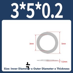 Ultra Thin Flat Washer A2 Stainless Steel Shim Washers 0.1mm-0.5mm Thick DIN 988