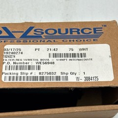 PRO-SOURCE FRL Combination Unit: 1/4 NPT, Intermediate with Pressure Gauge