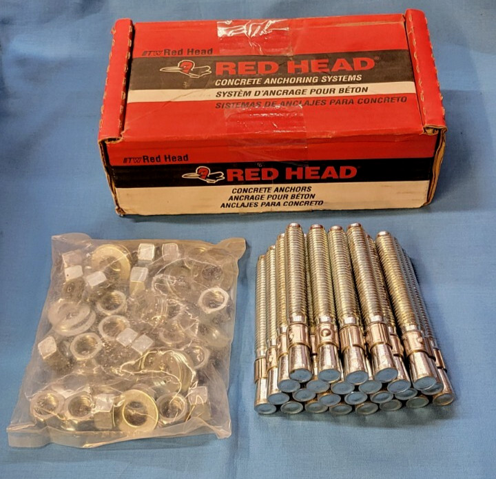 RED HEAD TRUBOLT WEDGE ANCHORS P/N: WS-1242 1/2″X4-1/4″ (BOX OF 25)