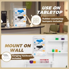 Triple Glove Box Holder Dispenser – Wall Mount or Countertop Load Open Top Clear