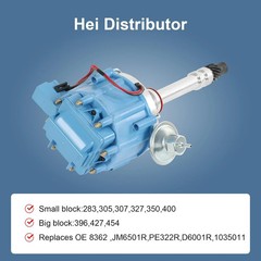 HEI Ignition Distributor with Blue Cap for Chevy GM Small Blocks 283 305 307 327