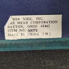 VINTAGE NIKE MEAD MINI BINDER STUDENT PLANNER DARK BLUE/ TURQUOISE NYLON 1994