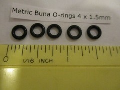 4mm ID x 7mm OD x 1.5mm thick O-ring. Buna-70. Quan 5..