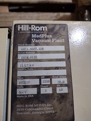 HILL-ROM MED PLUS VACUUM SYSTEM CONTROL CABINET