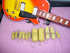 Mullard Mustard Capacitor & Iskra Resistors .68uF .022uf .1uF .0022uF & 100K 68K