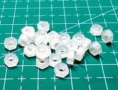 Lot of Natural Nylon 6/6 Coarse Threaded Nuts for screws, SELECT SIZE & QUANTITY
