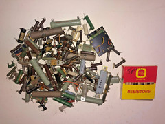 5 lb lot Power Resistors various values and wattages – mix of used and unused