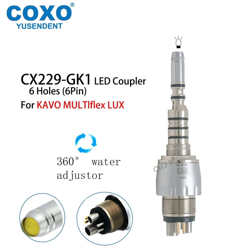 US Dental Turbine Coupling 4/6Hole Coupling CouplerFit COXO/KAVO/BEING Handpiece