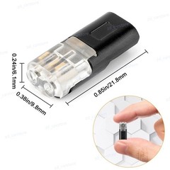 100pcs Double-Wire Plug-in Connector, Cable Clamp with Locking Buckle, AWG 18-22
