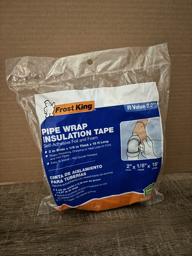 Fost King Pipe Wrap Insulation Tape 2″ x 1/8 inch thick x 15 feet long – New