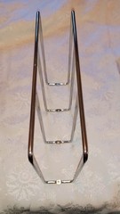 One Vertical U-Shaped Kitchen Cabinet Tray Divider Organizer In Polished Chrome