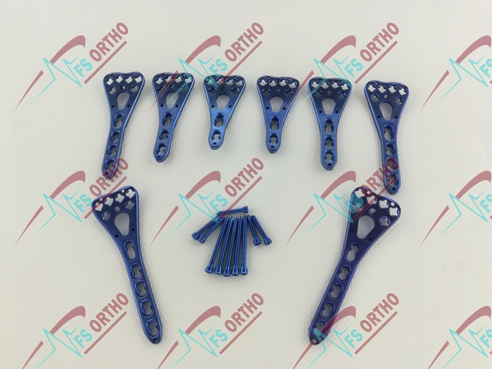 2.7mm LCP Variable Angle Distäl Radius Volar plate L/R 3Holes & Screw 81 pcs set
