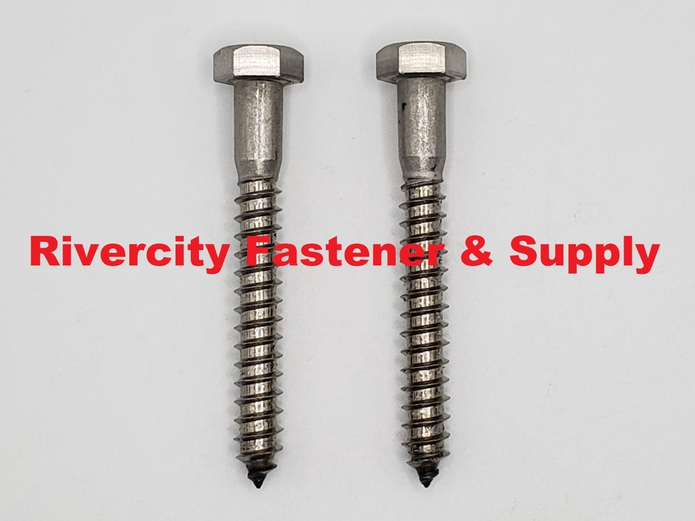 5/16 x 2-1/2 Stainless Steel Hex Lag Bolts 5/16 x 2.5 Lag / Wood / Coach Screws