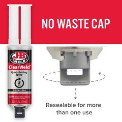 J-B Weld 50112 ClearWeld 5 Minute Set Epoxy Syringe – Clear – 25 ml, 25ml