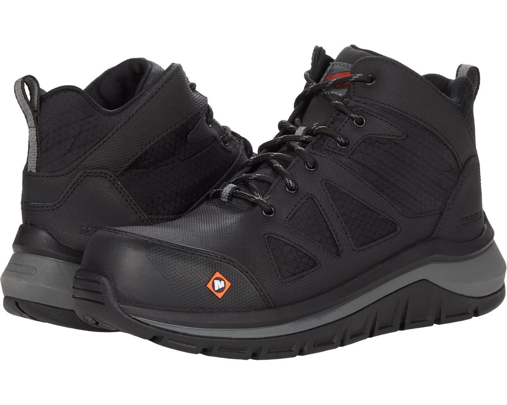 Merrell Work Fullbench Speed Mid Carbon Fiber Toe UNISEX Boots Men 6.5, Womens 9