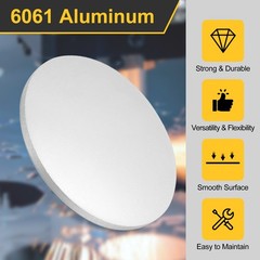 2Pcs Aluminum Disc 4″(100mm) Dia 0.24″(6mm) Thick Round 6061 Aluminum Sheets
