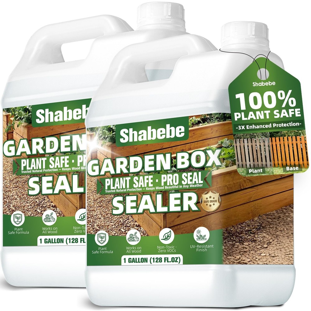 Garden Box Sealer Pro Grade 2 Gallons – Plant-Based, Non-Toxic Wood Sealer fo…