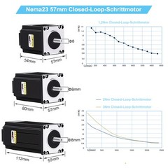 Nema23 57 Closed-loop Stepper Motor 1.2Nm 2.2Nm 3Nm Hybrid Servo Driver Kit CNC