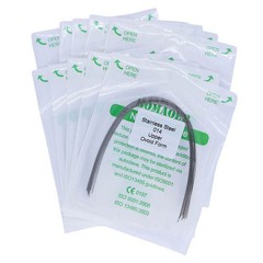 10×Dental Orthodontic Stainless Steel Round Arch Wires Ovoid Form 014 Upper