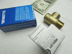 New Watts 3/4″ NPT Lead Free Brass Poppet Pressure Relief Valve 125 PSI LF53-125