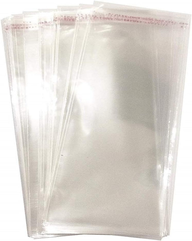 200 bolsas de celofan transparentes resellables de 10 x 30 cm autoadhesivas