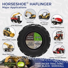 4 12×16.5/12-16.5 14PR Skid Steer Tire HAFLINGER TRAC-KING Heavy Duty TL 12165