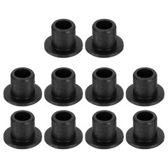 10Pcs Flanged Sleeve Bearing, ID 3mm x OD 4mm x Length 5mm POM Bushing, Black