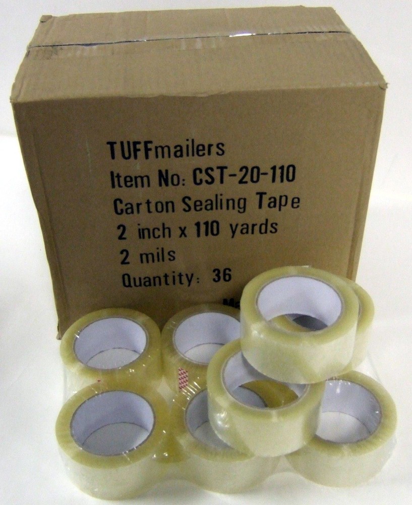 12 rolls Carton Sealing Clear Packing/Shipping/Box Tape- 2 Mil- 2″ x 110 Yards