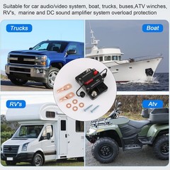 30A-300A Amp Circuit Breaker Audio Fuse 12V-48V DC Car Boat Manual Reset Switch