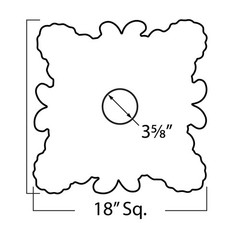 Outwater 18″x 18″x1-5/8″Shell/French Twist Polyurethane Ceiling Medallion(1Pack)
