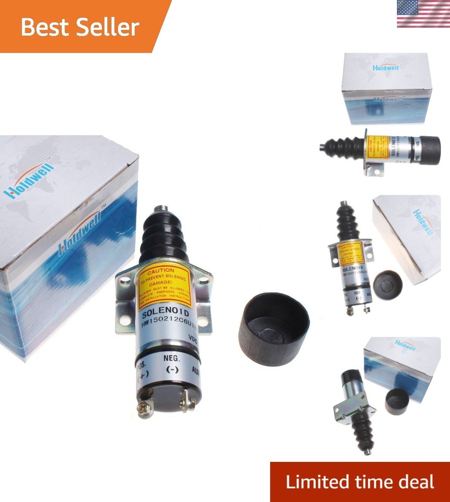 High-Performance 12V Shut Down Solenoid Compatible with Woodward Lister Petter